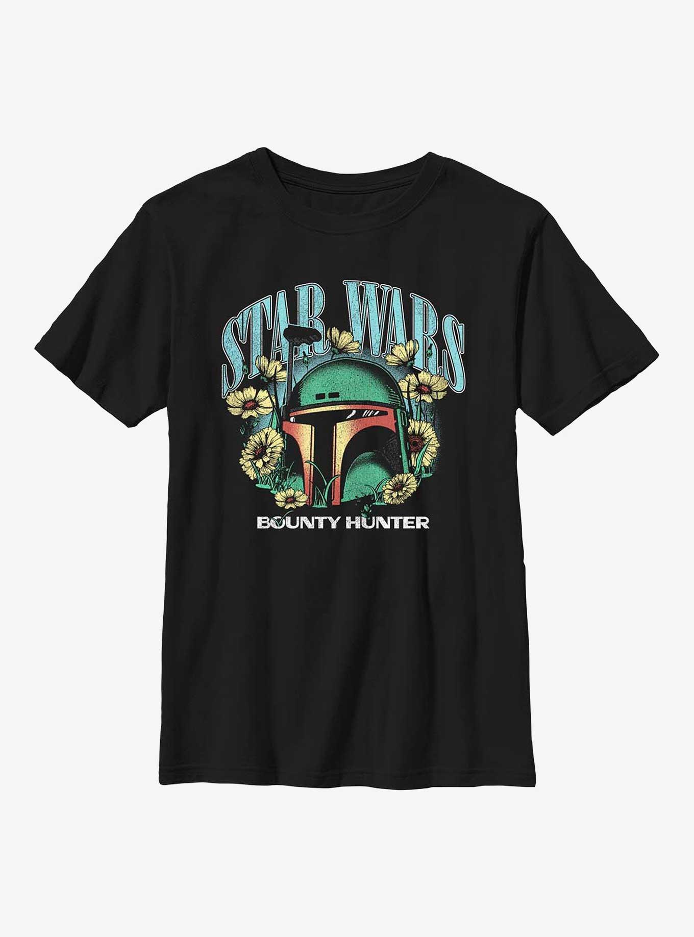 Star Wars Boba Fett Floral Youth T-Shirt, , hi-res