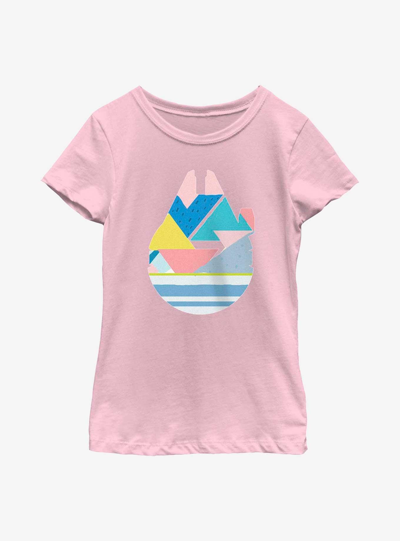 Star Wars Geometric Shaped Millennium Falcon Youth Girls T-Shirt, , hi-res