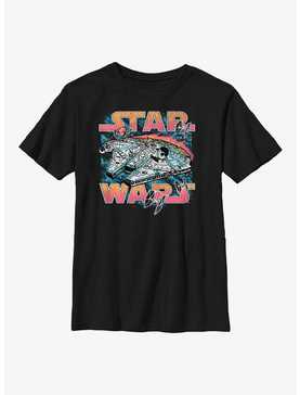 Star Wars Falcon Flight Galaxy Youth T-Shirt, , hi-res
