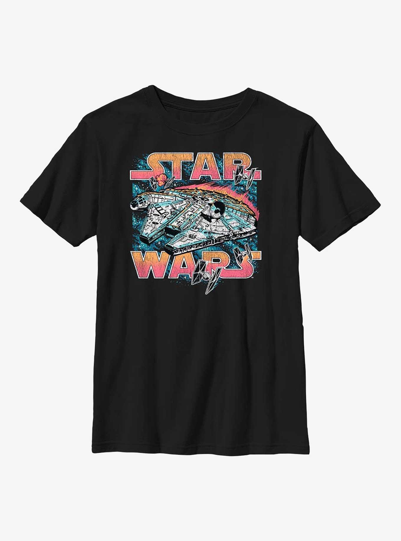 Star Wars Falcon Flight Galaxy Youth T-Shirt, , hi-res