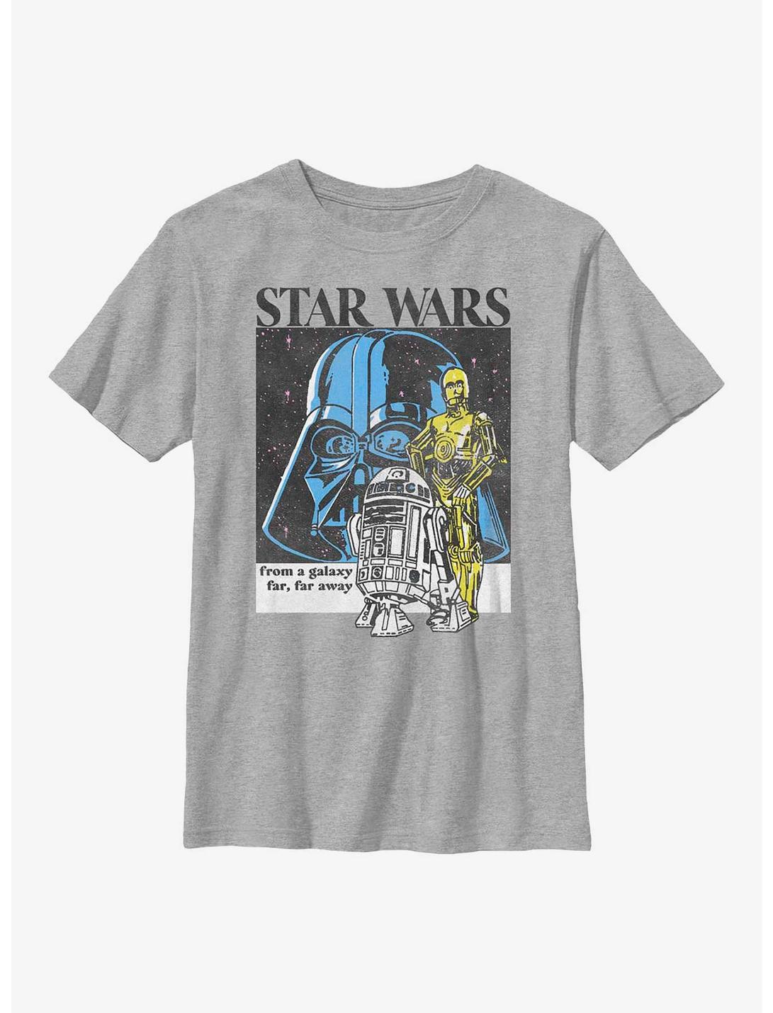 Star Wars Galaxy Poster Youth T-Shirt, ATH HTR, hi-res
