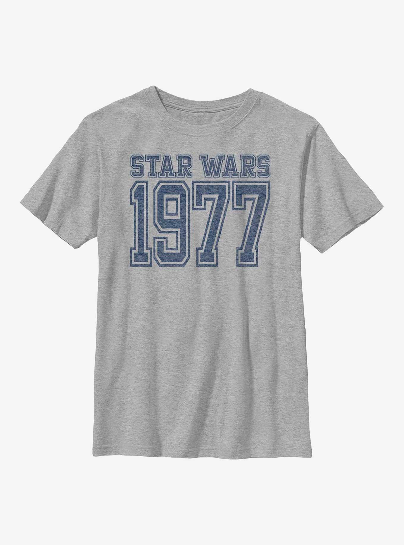 Star Wars1977 Logo Youth T-Shirt, ATH HTR, hi-res