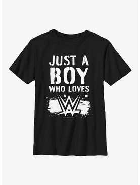 WWE Just A Boy Who Loves WWE Youth T-Shirt, , hi-res
