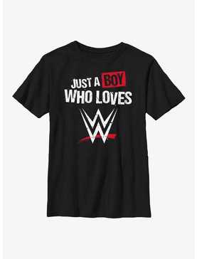 WWE Just A Boy Who Loves Wrestling Youth T-Shirt, , hi-res