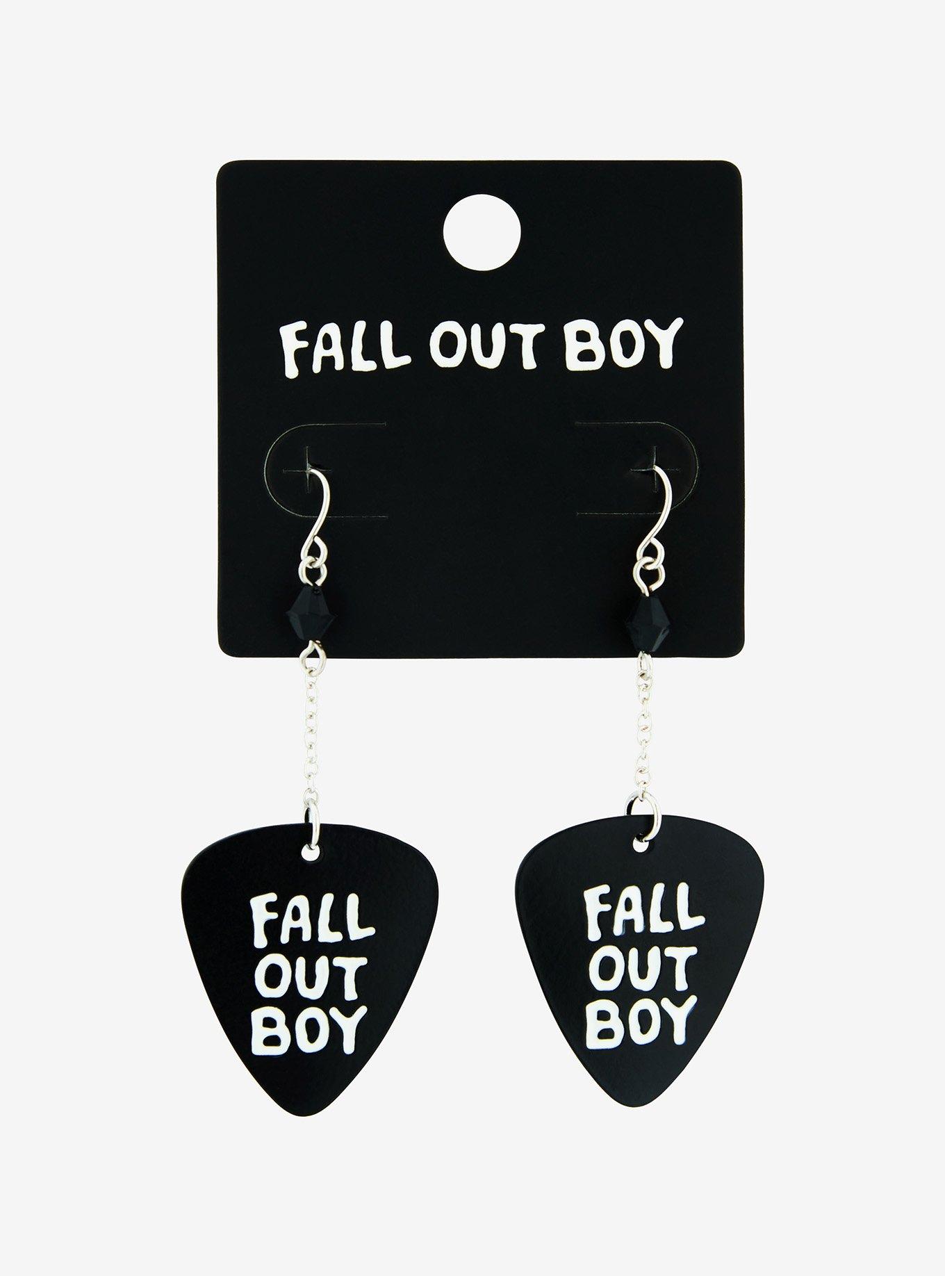 Fall Out Boy Guitar Pick Drop Earrings, , hi-res