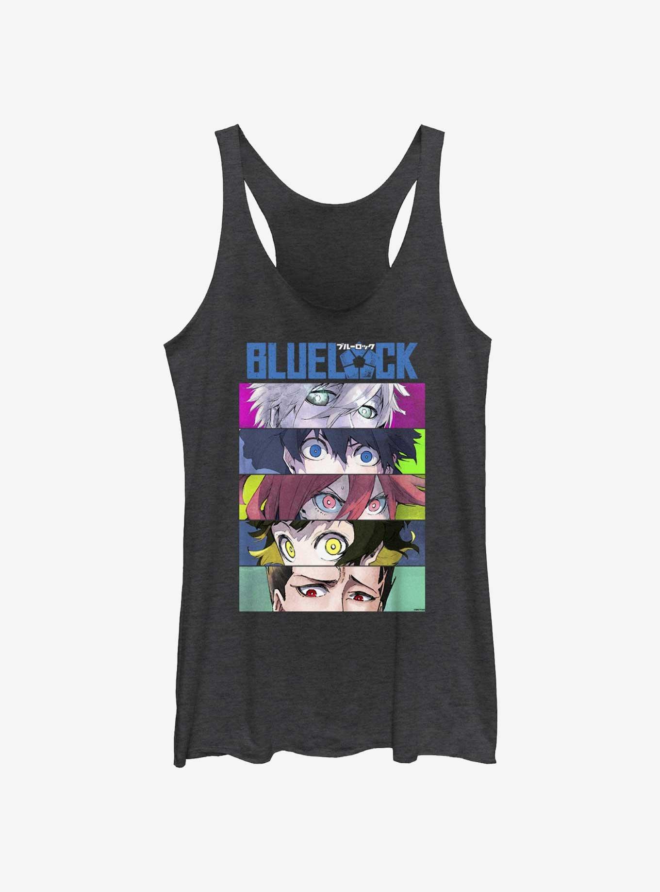 Blue Lock Eyes Locked Girls Tank, BLK HTR, hi-res