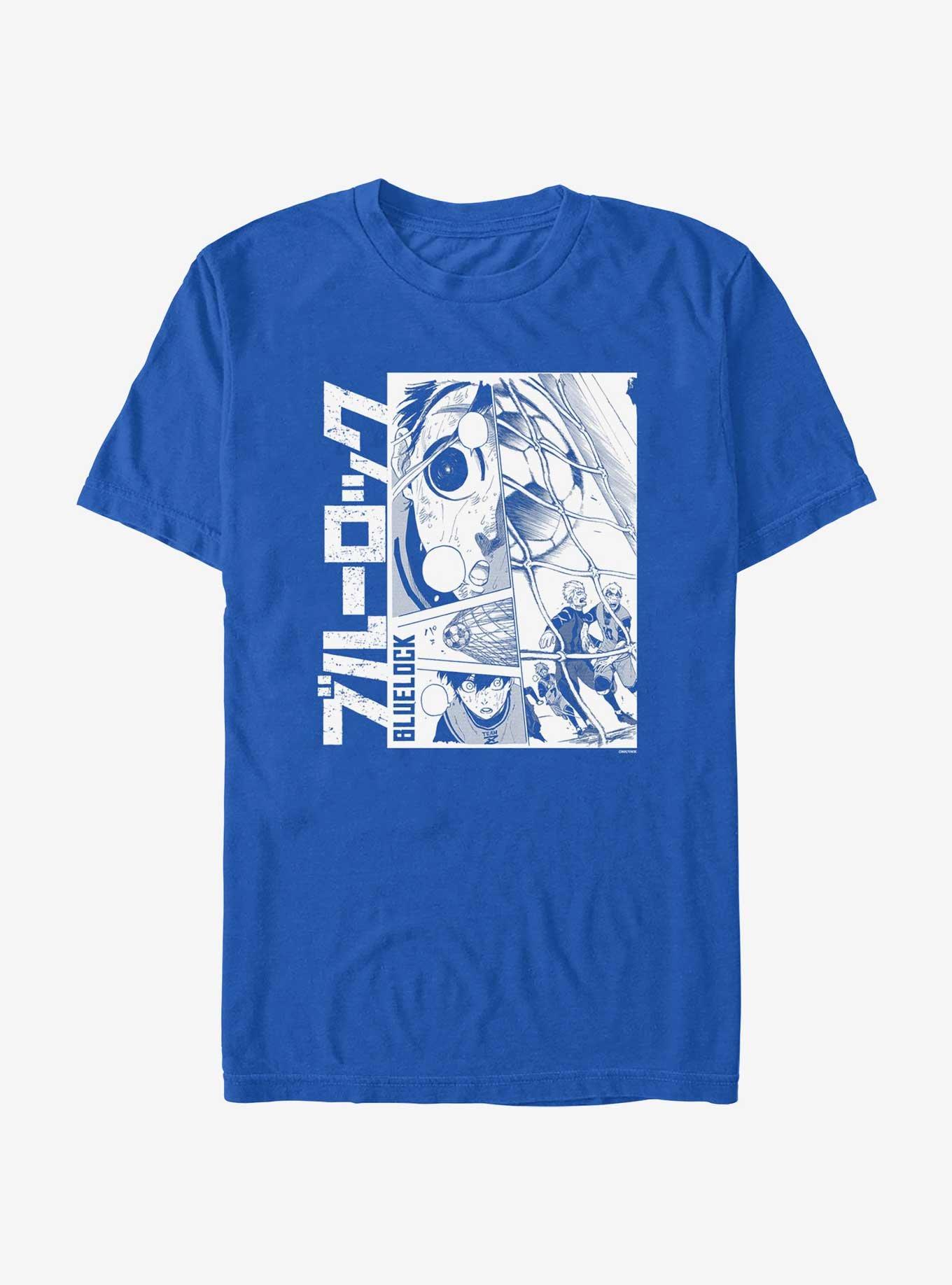 Blue Lock Yoichi Isagi Forward Kick Poster T-Shirt, ROYAL, hi-res
