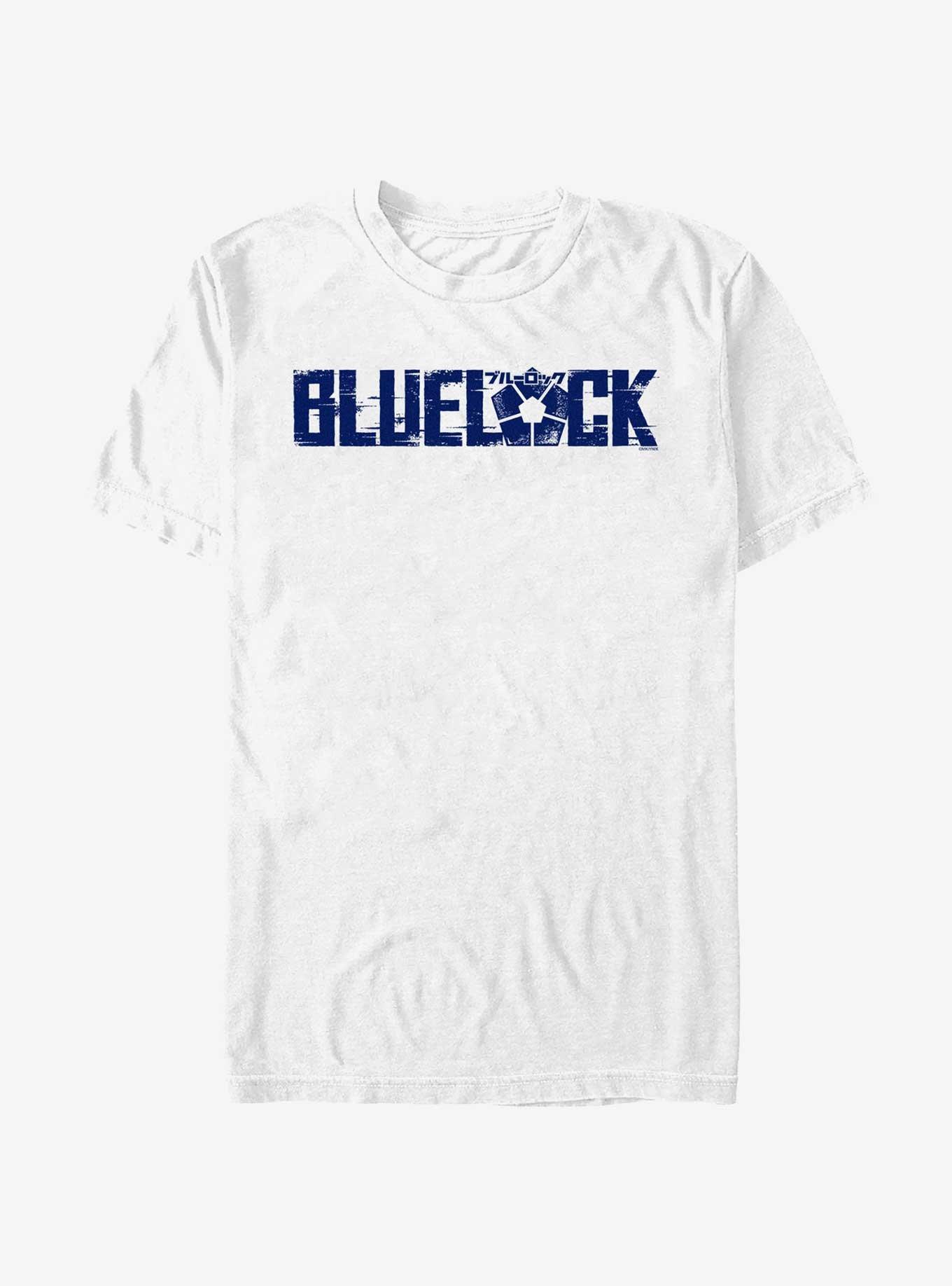 Blue Lock Glitch Logo T-Shirt, WHITE, hi-res
