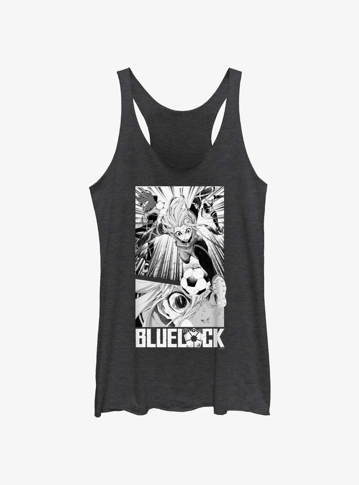 Blue Lock Hyoma Chigiri Kick Poster Girls Tank, BLK HTR, hi-res