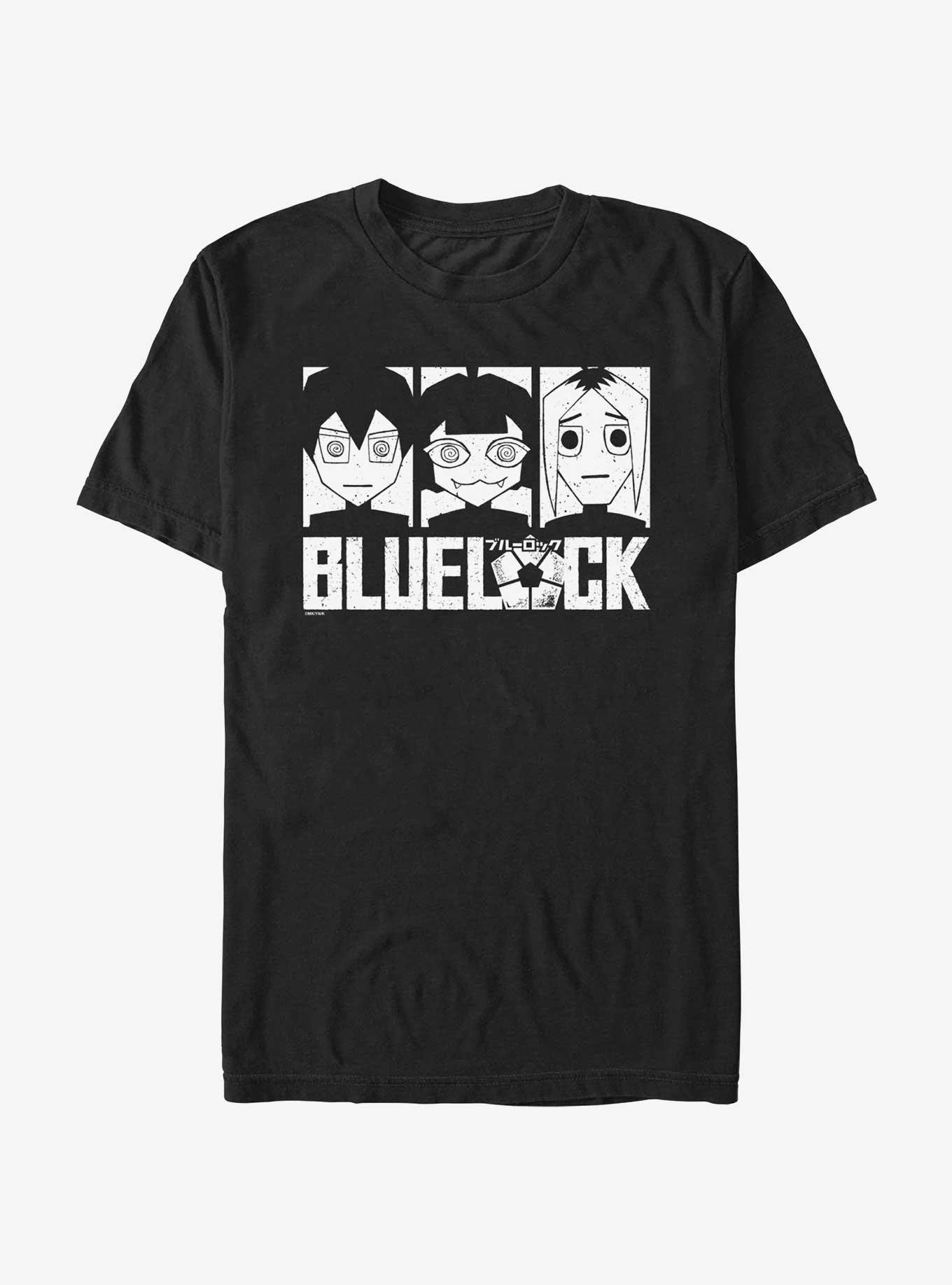 Blue Lock Team Z Yoichi Isagi Meguru Bachira and Gin Gagamaru T-Shirt, BLACK, hi-res