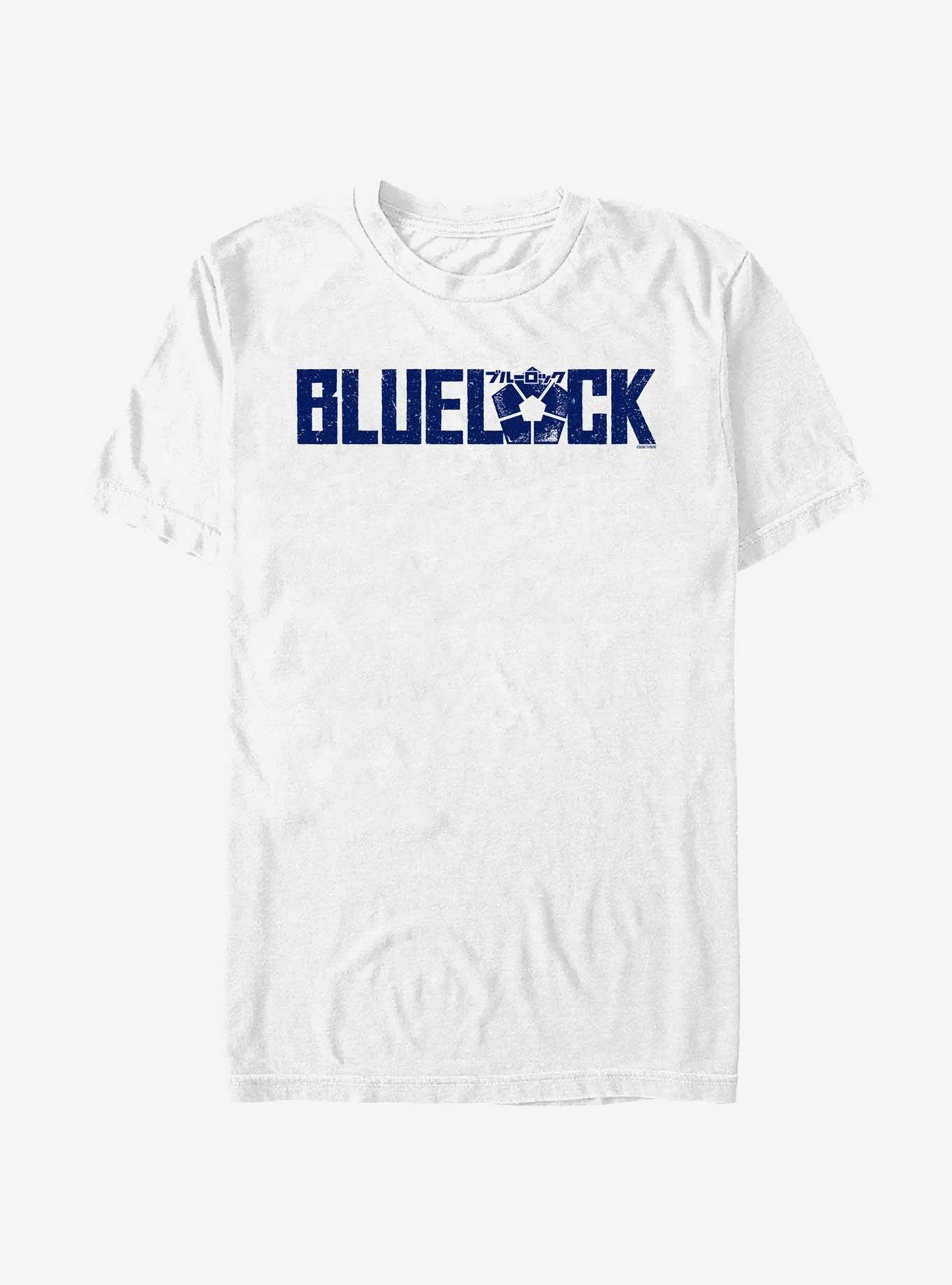 Blue Lock Glitch Logo T-Shirt, WHITE, hi-res