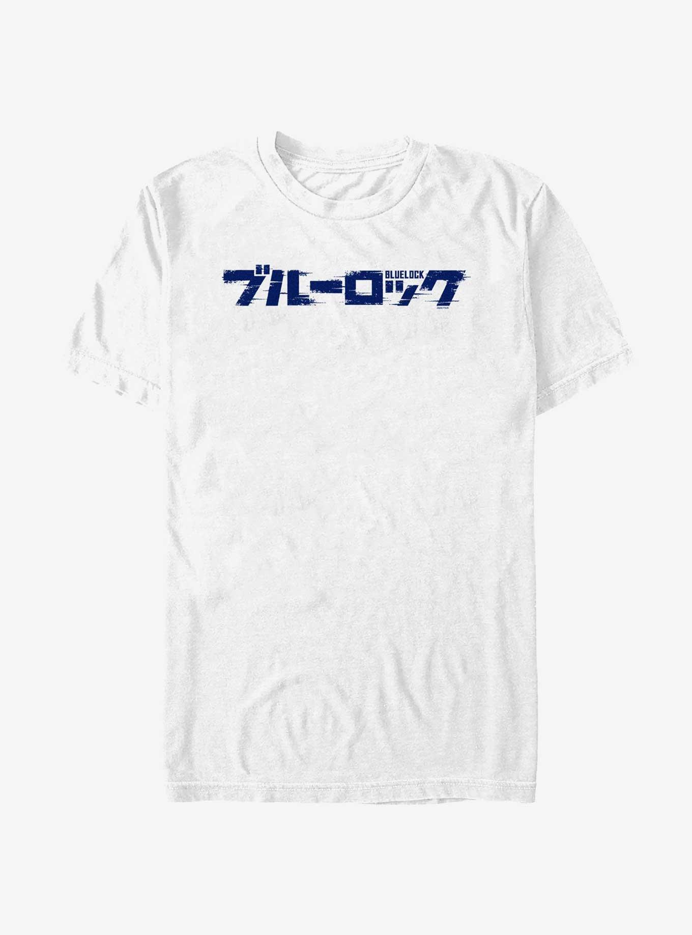 Blue Lock Japanese Glitch Logo T-Shirt, WHITE, hi-res