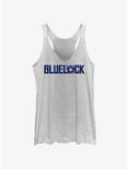 Blue Lock Glitch Logo Womens Tank Top, WHITE HTR, hi-res