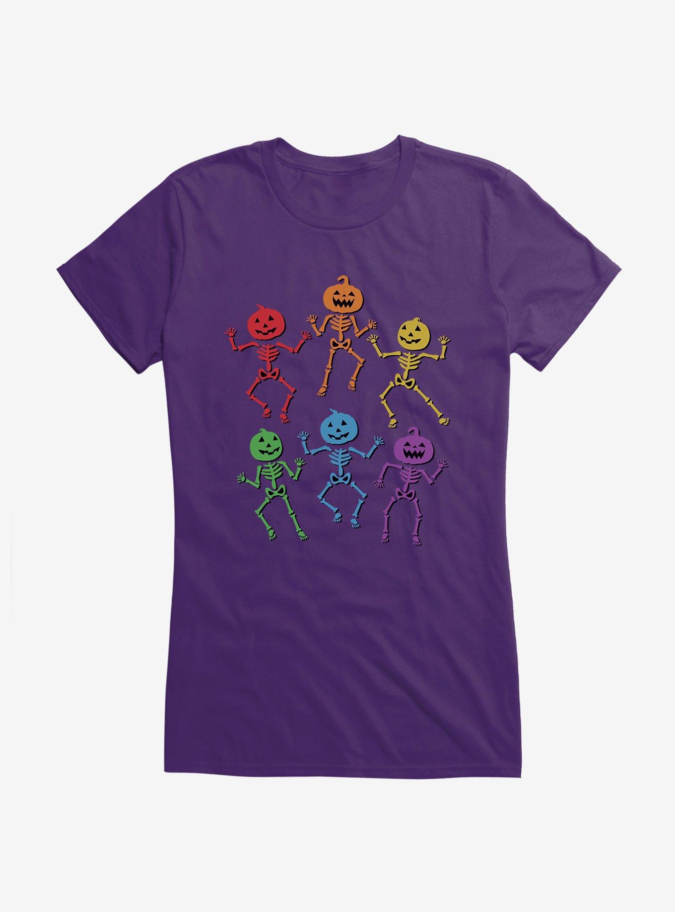 Hot Topic Rainbow Skeletons Girls T-Shirt