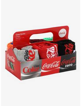 Coca-Cola Soda Pack Crew Socks 6 Pair, , hi-res