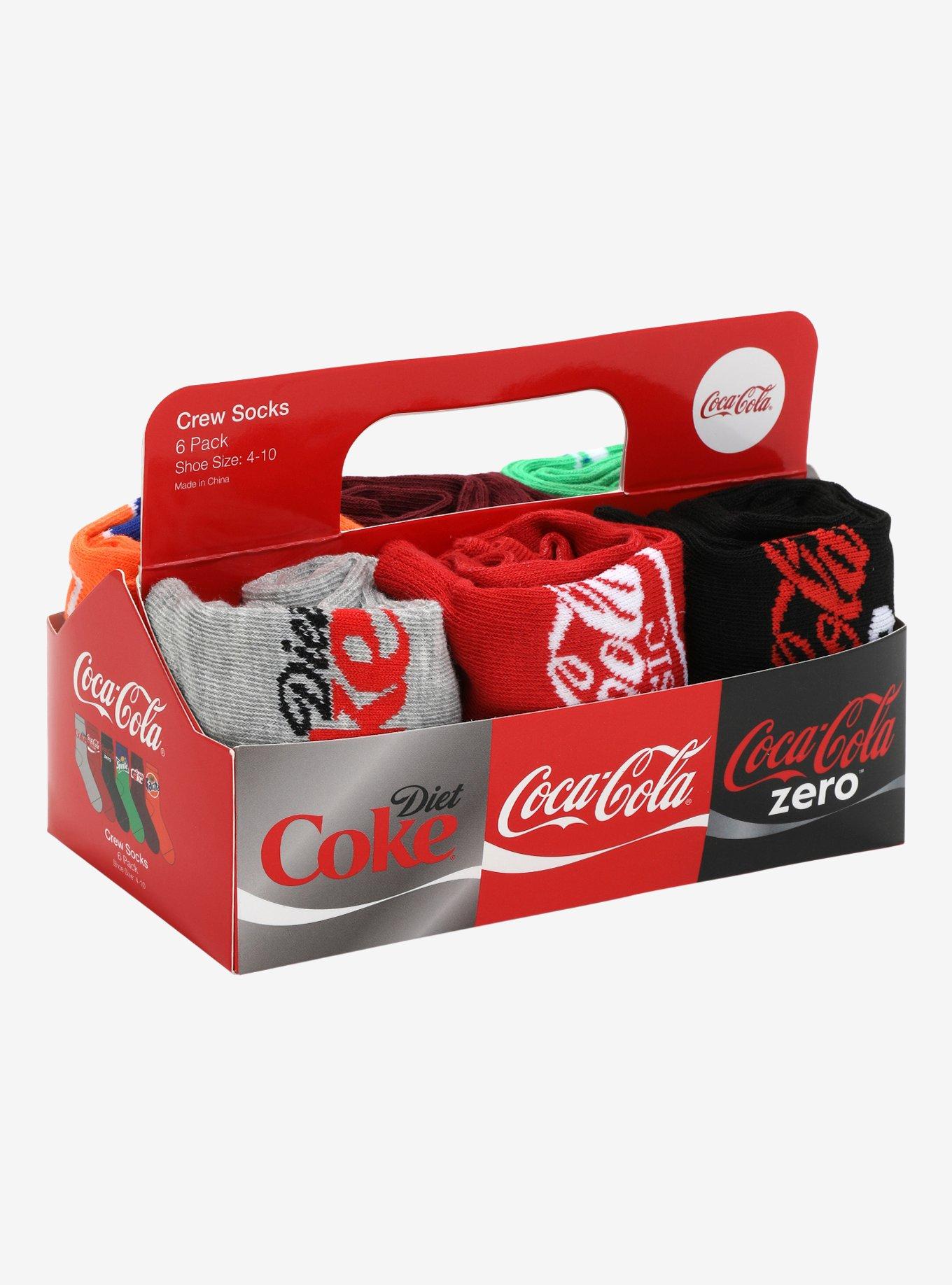 Coca-Cola Soda Pack Crew Socks 6 Pair, , hi-res