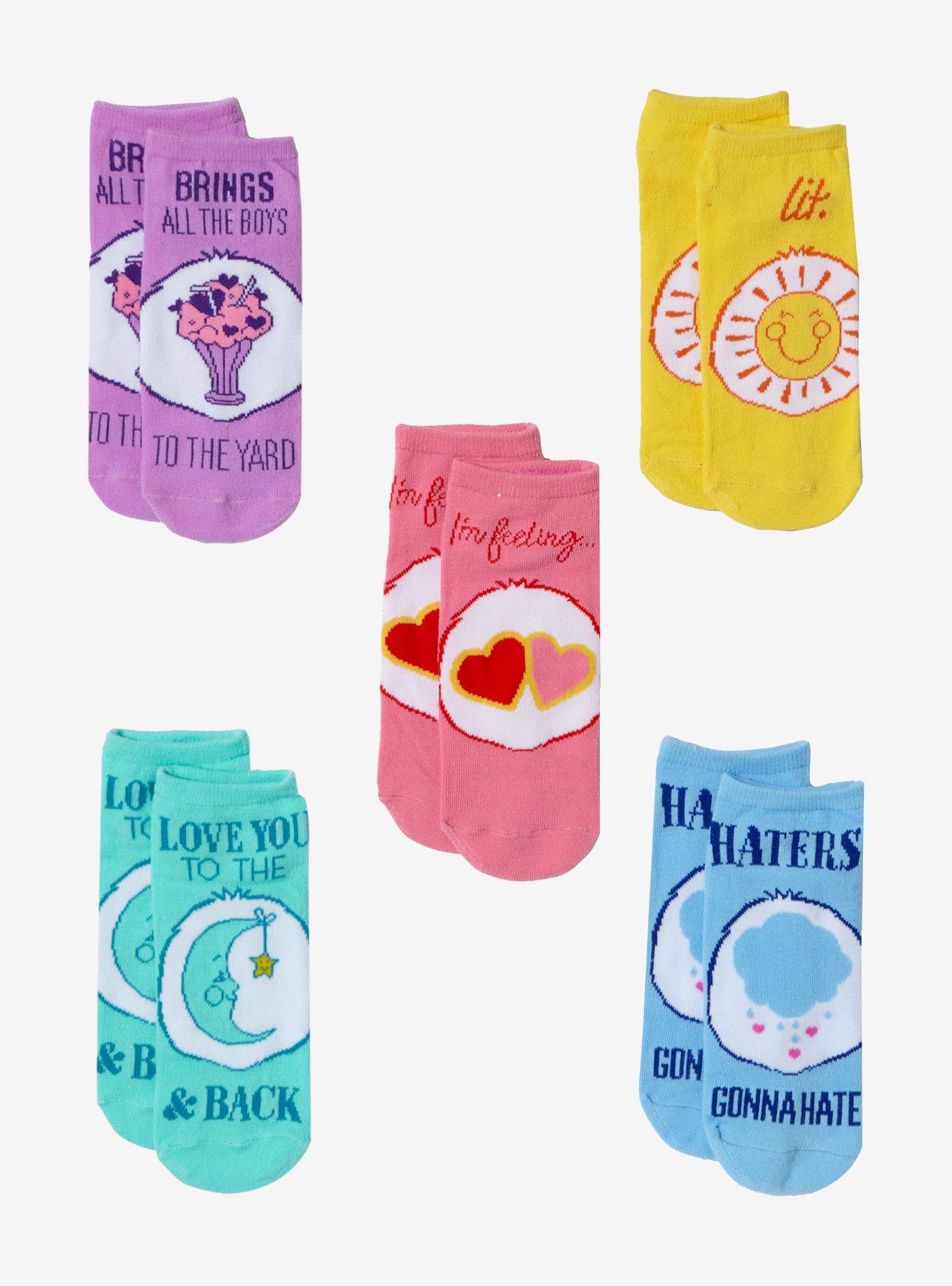 Care Bears Icons No-Show Socks 5 Pair, , hi-res