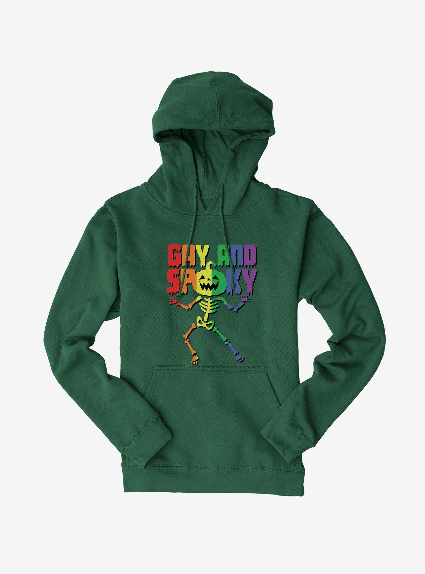 Hot Topic Rainbow Gay And Spooky Skeleton Hoodie, , hi-res