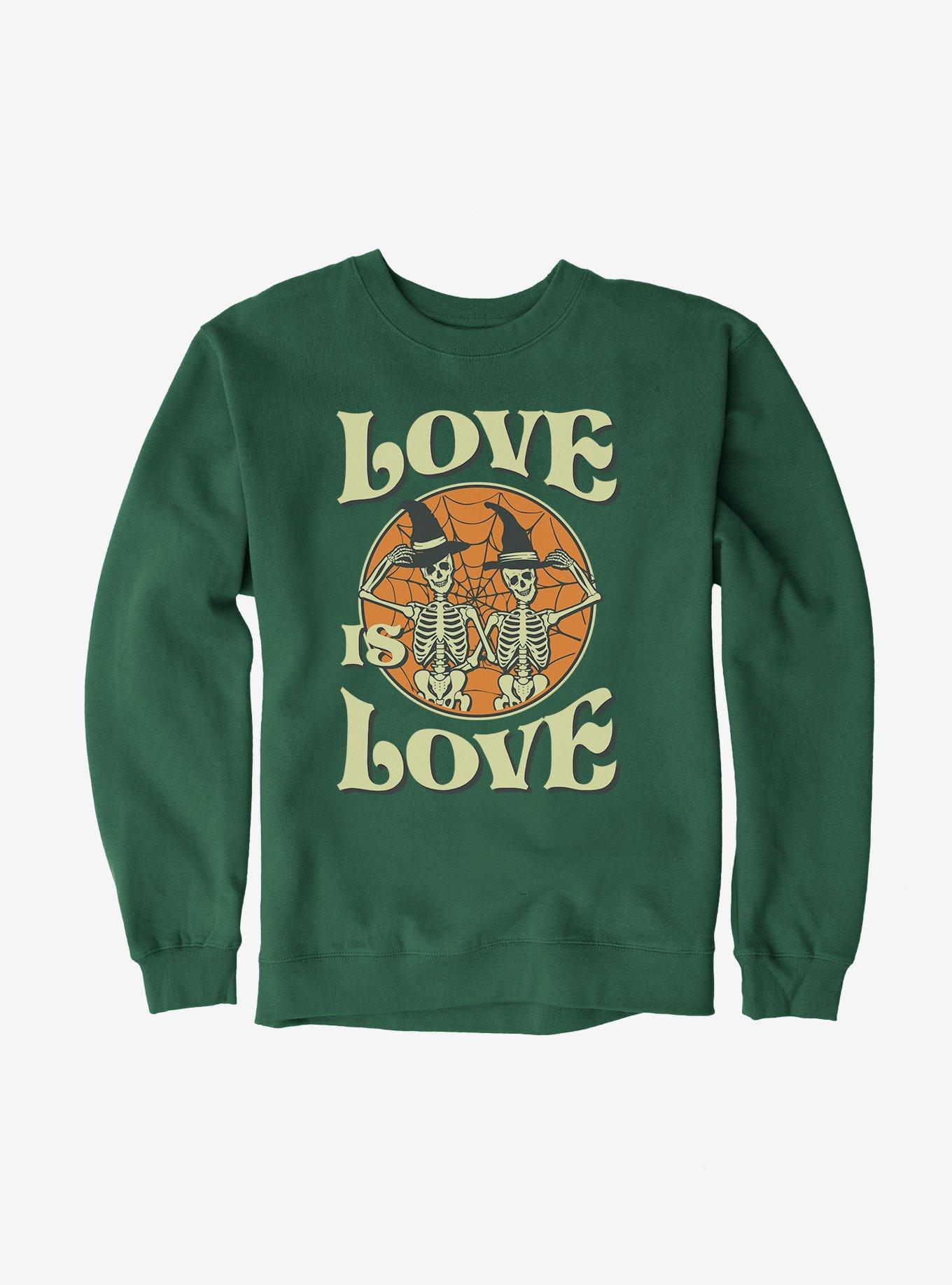 Hot Topic Love Is Skeletons Sweatshirt