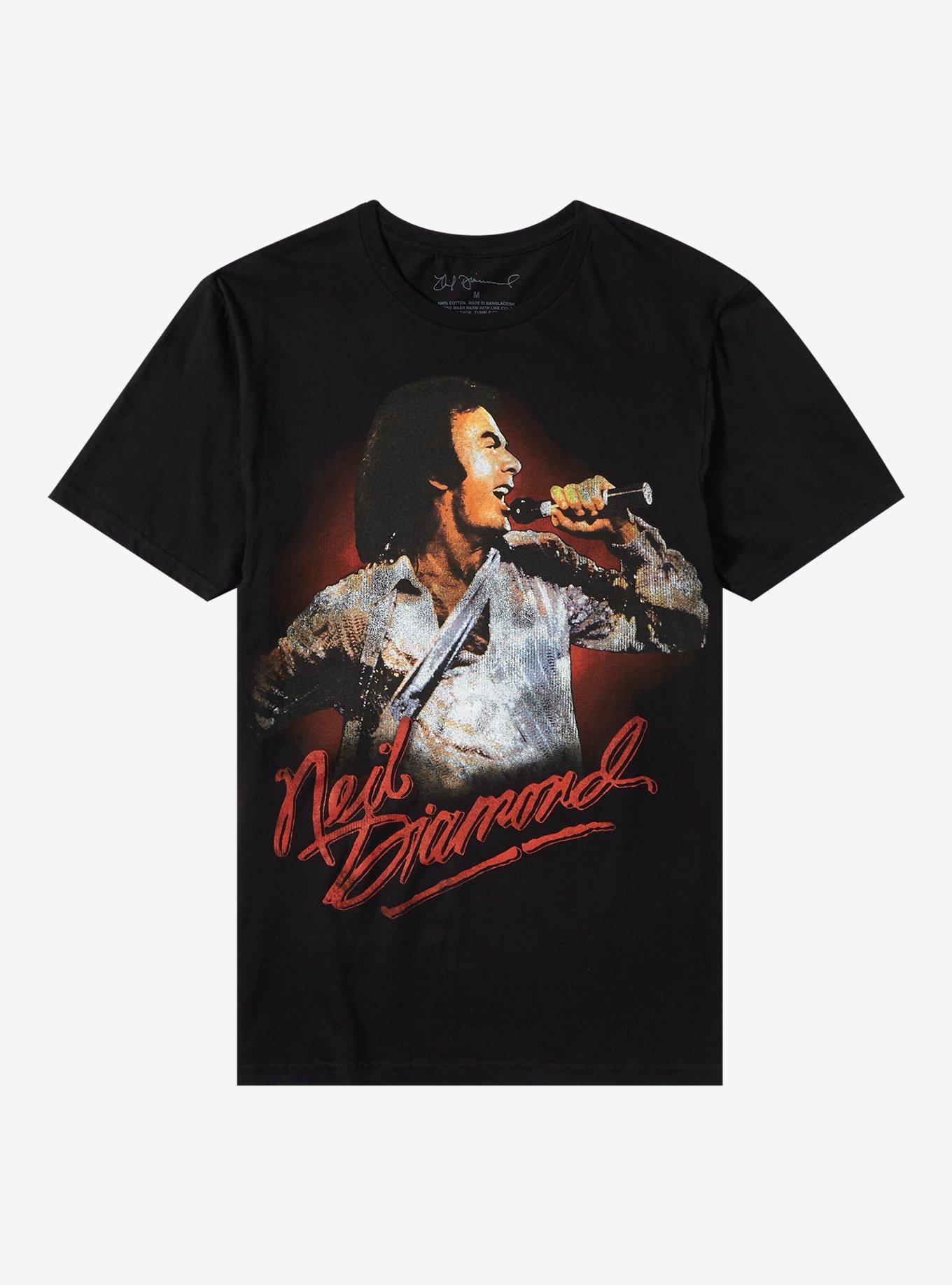 Neil Diamond Live Portrait T-Shirt, BLACK, hi-res