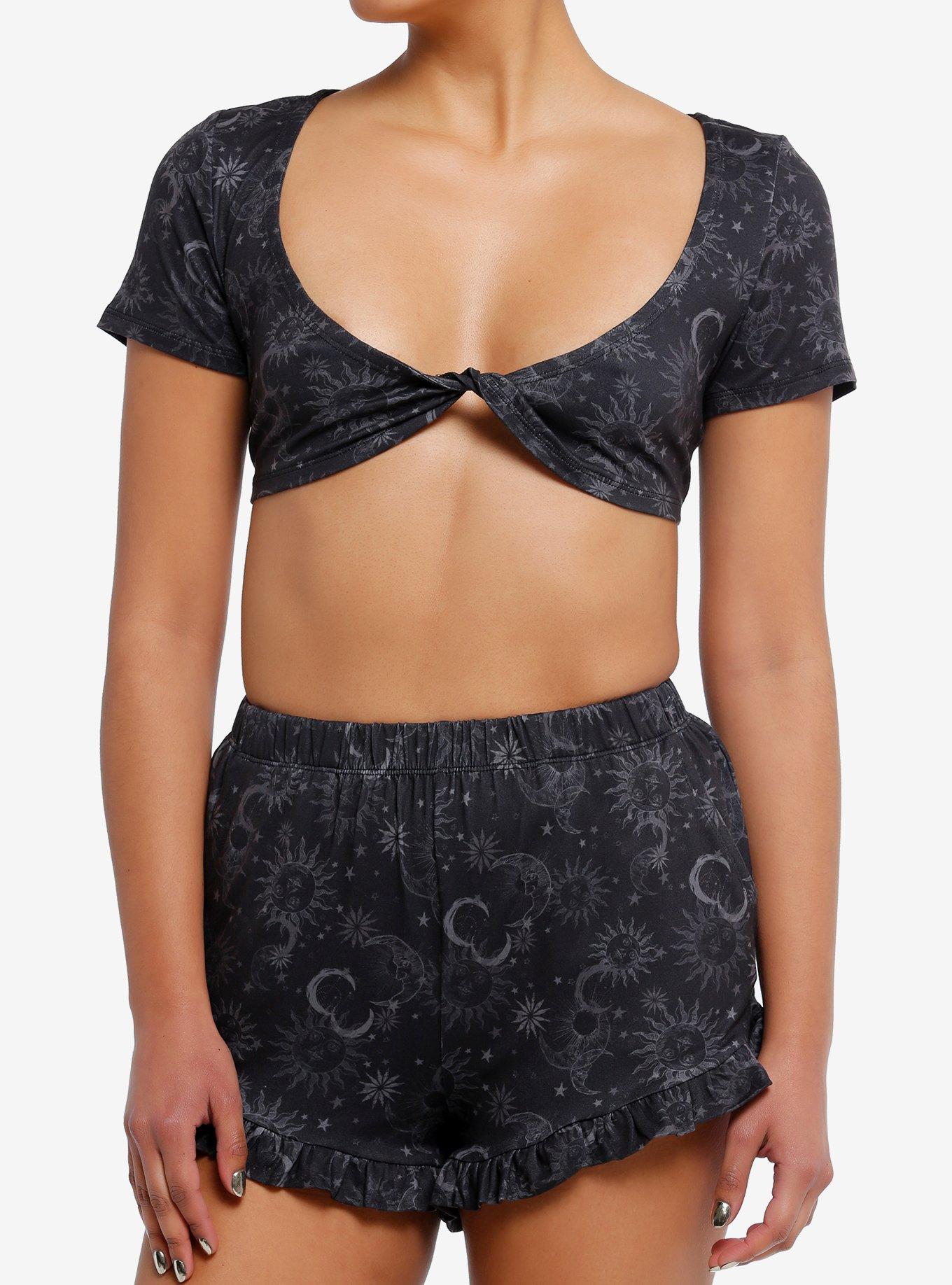 Cosmic Aura® Celestial Girls Lounge Set, BLACK, hi-res