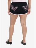 Sweet Society Glitter Butterfly Girls Soft Shorts Plus Size, BLACK, hi-res