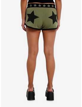Green & Black Star Girls Lounge Shorts, , hi-res