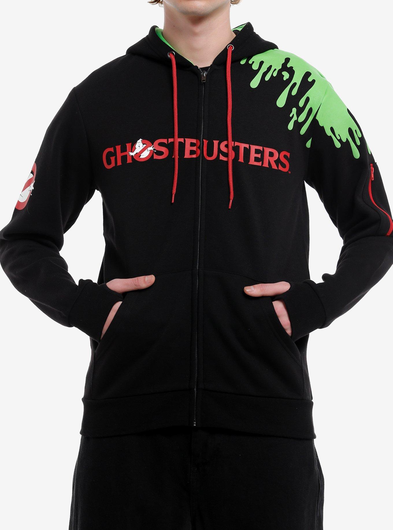 Our Universe Ghostbusters Logo Slime Glow-In-The-Dark Hoodie, BLACK, hi-res
