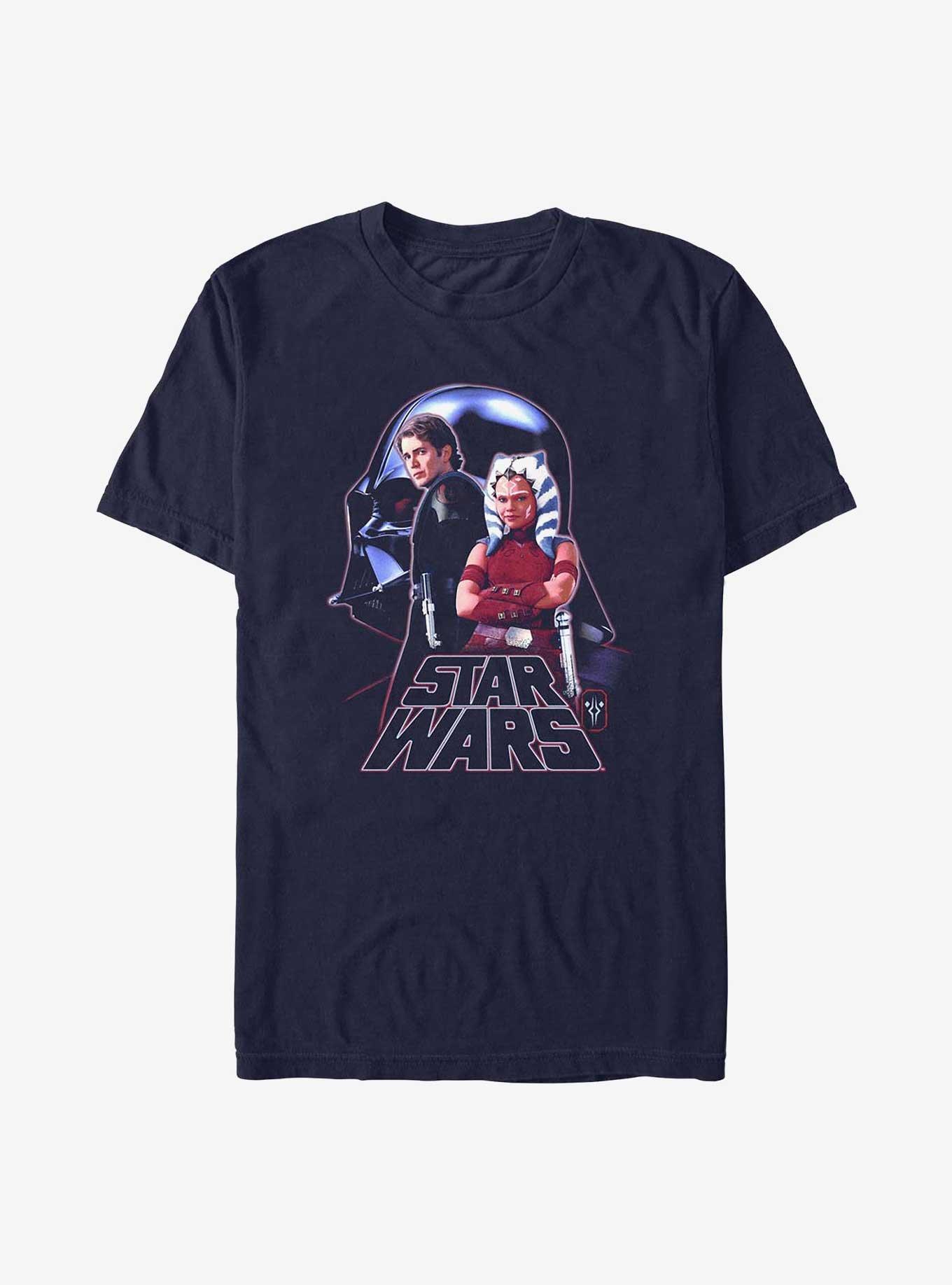 Disney Ahsoka Anakin Skywalker and Young Ahsoka T-Shirt, NAVY, hi-res