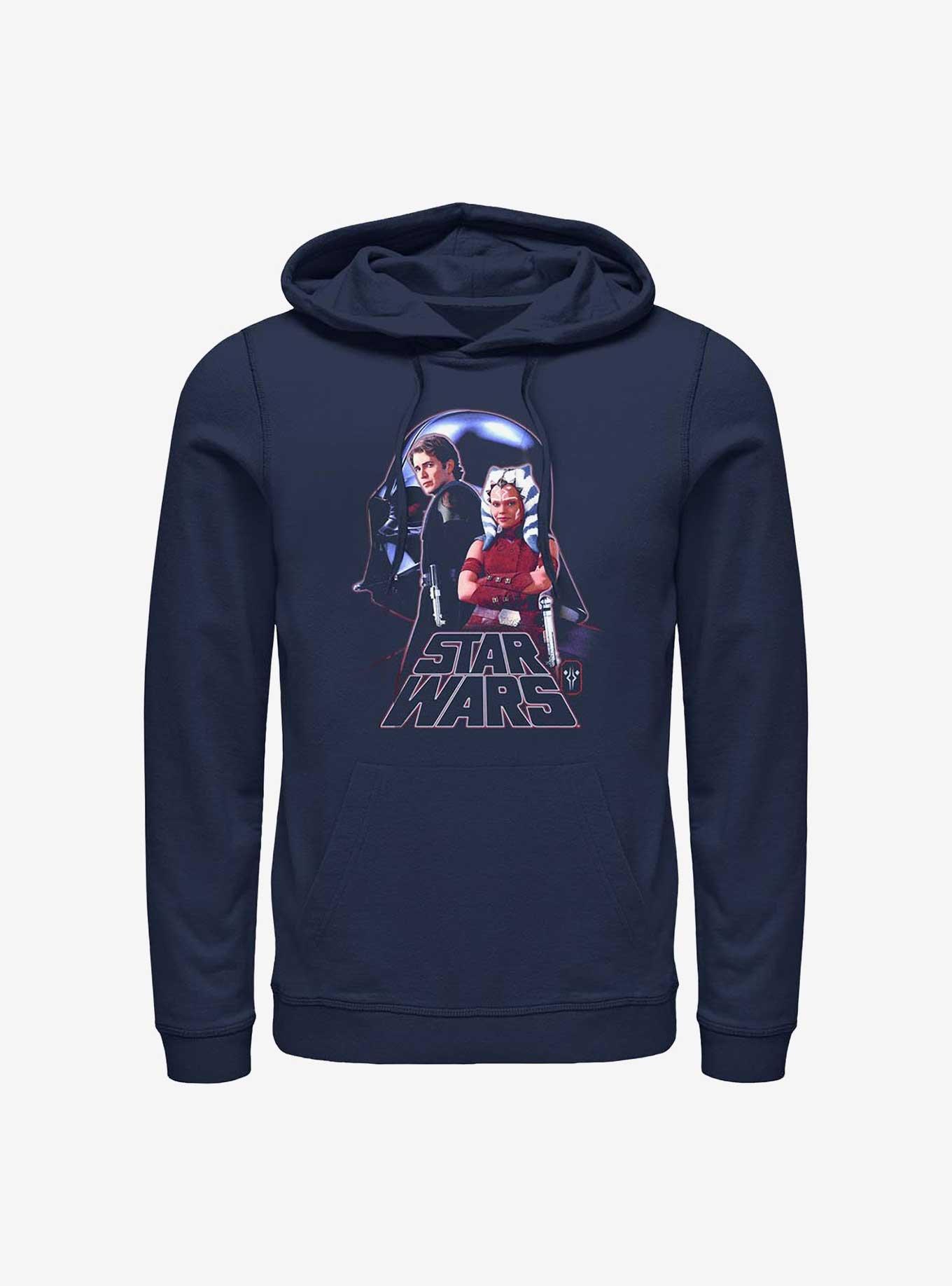 Disney Ahsoka Anakin Skywalker and Young Ahsoka Hoodie, NAVY, hi-res