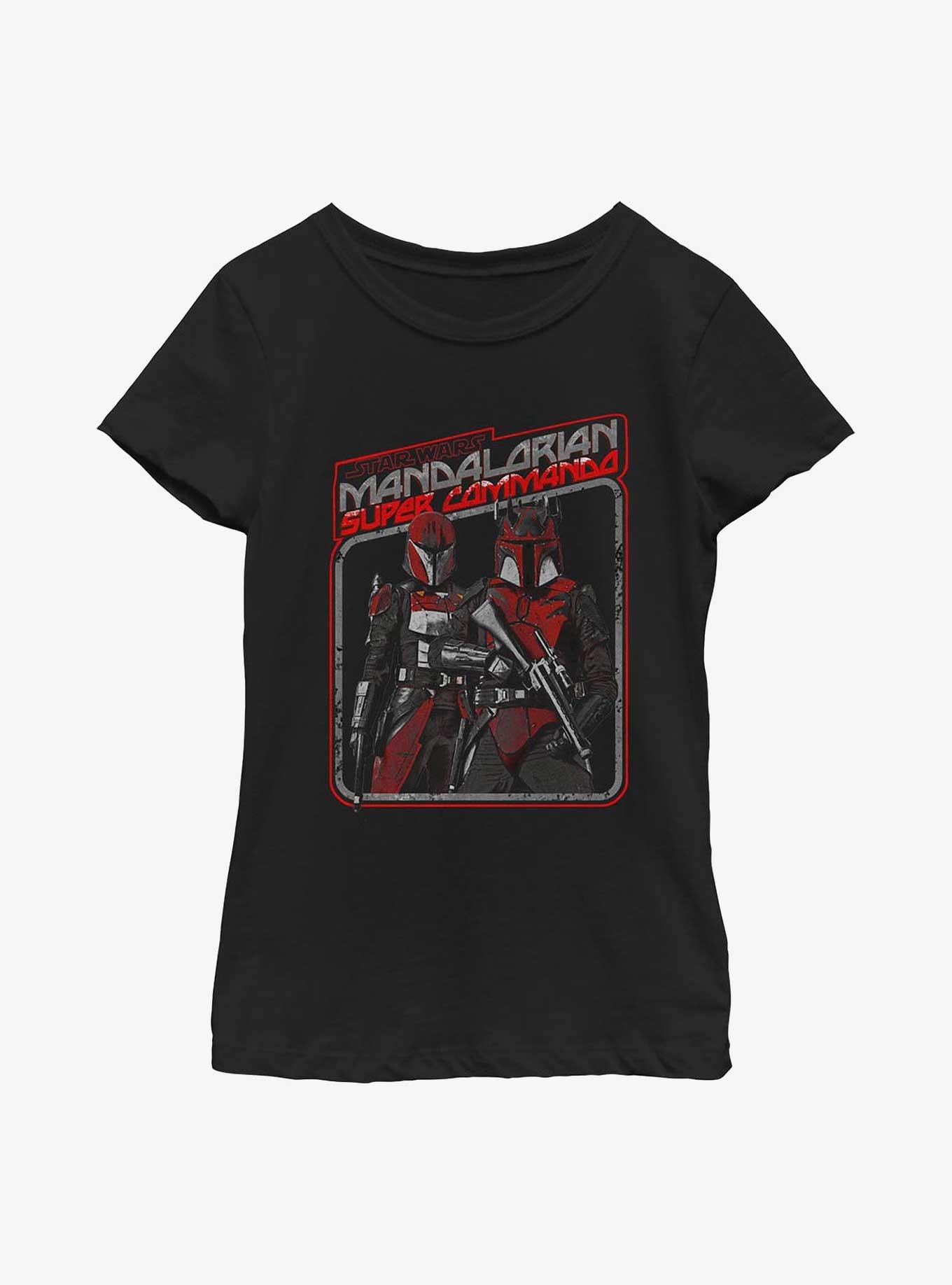 Disney Ahsoka Mandalorian Super Commando Youth Girls T-Shirt, BLACK, hi-res