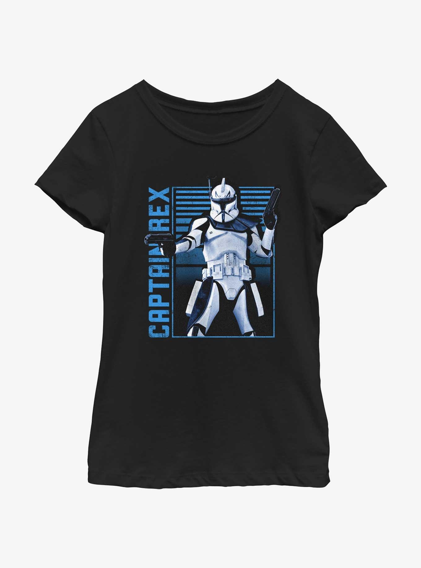 Disney Ahsoka Captain Rex Youth Girls T-Shirt, BLACK, hi-res