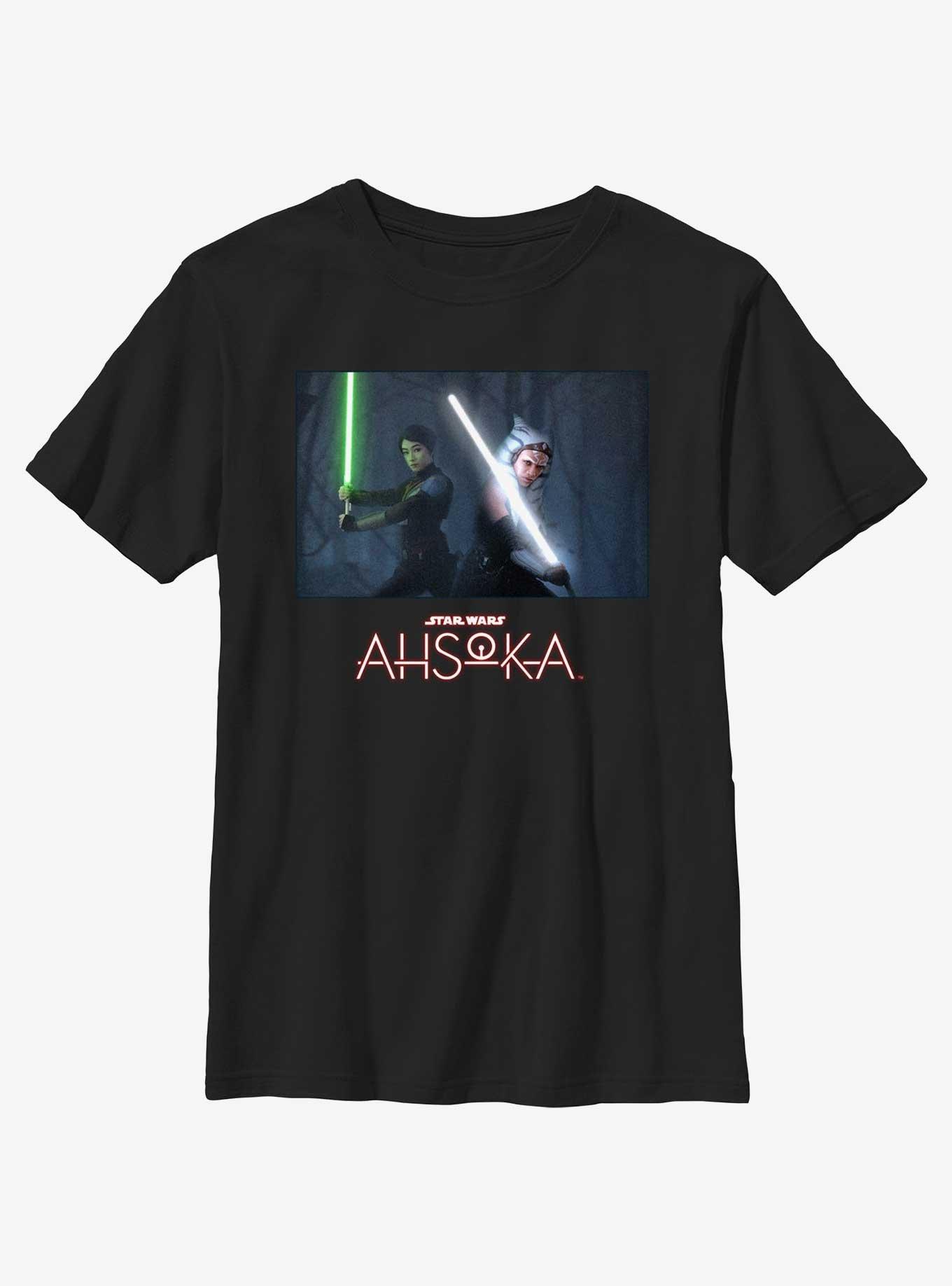 Disney Ahsoka Sabine and Ahsoka Lightsaber Stance Youth T-Shirt, , hi-res