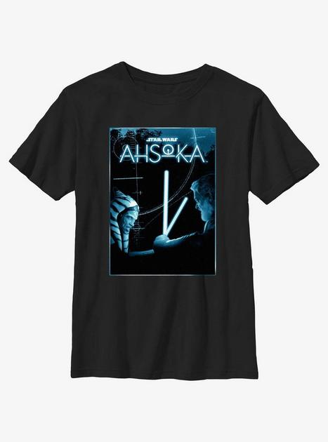 Disney Ahsoka vs. Baylan Skoll Lightsaber Battle Poster Youth T-Shirt ...