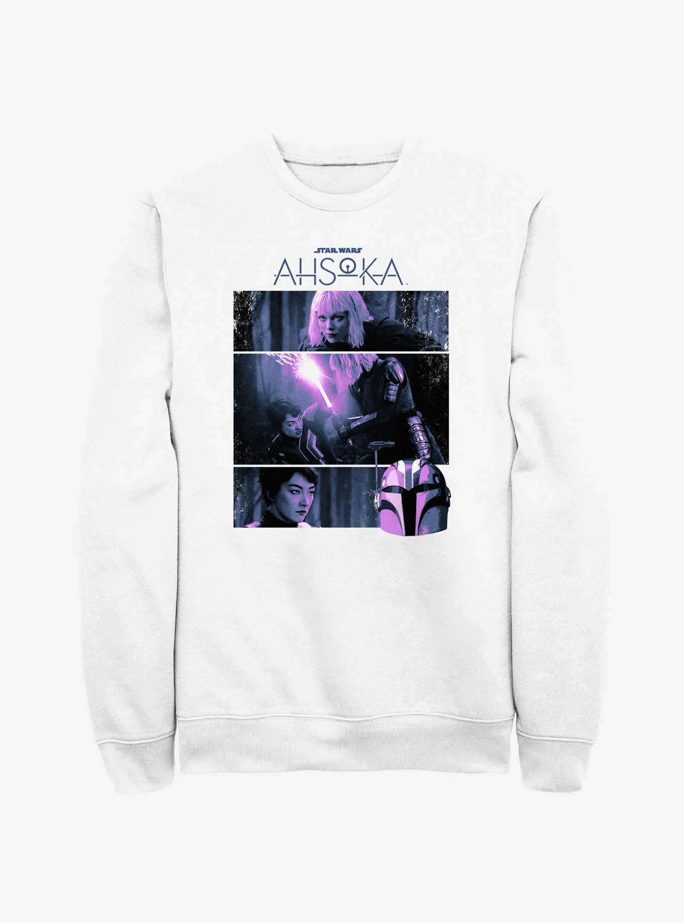 Disney Ahsoka Sabine vs. Shin Hati Lightsaber Battle Sweatshirt, WHITE, hi-res