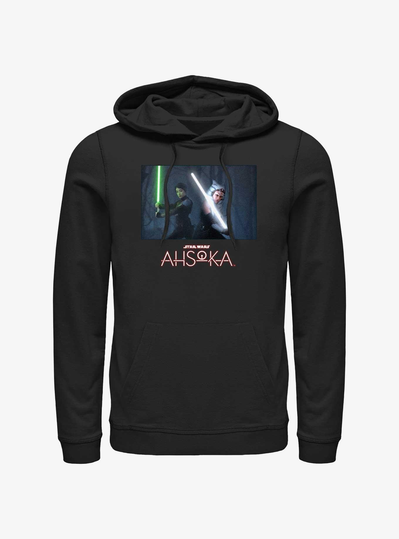 Disney Ahsoka Sabine and Ahsoka Lightsaber Stance Hoodie, BLACK, hi-res