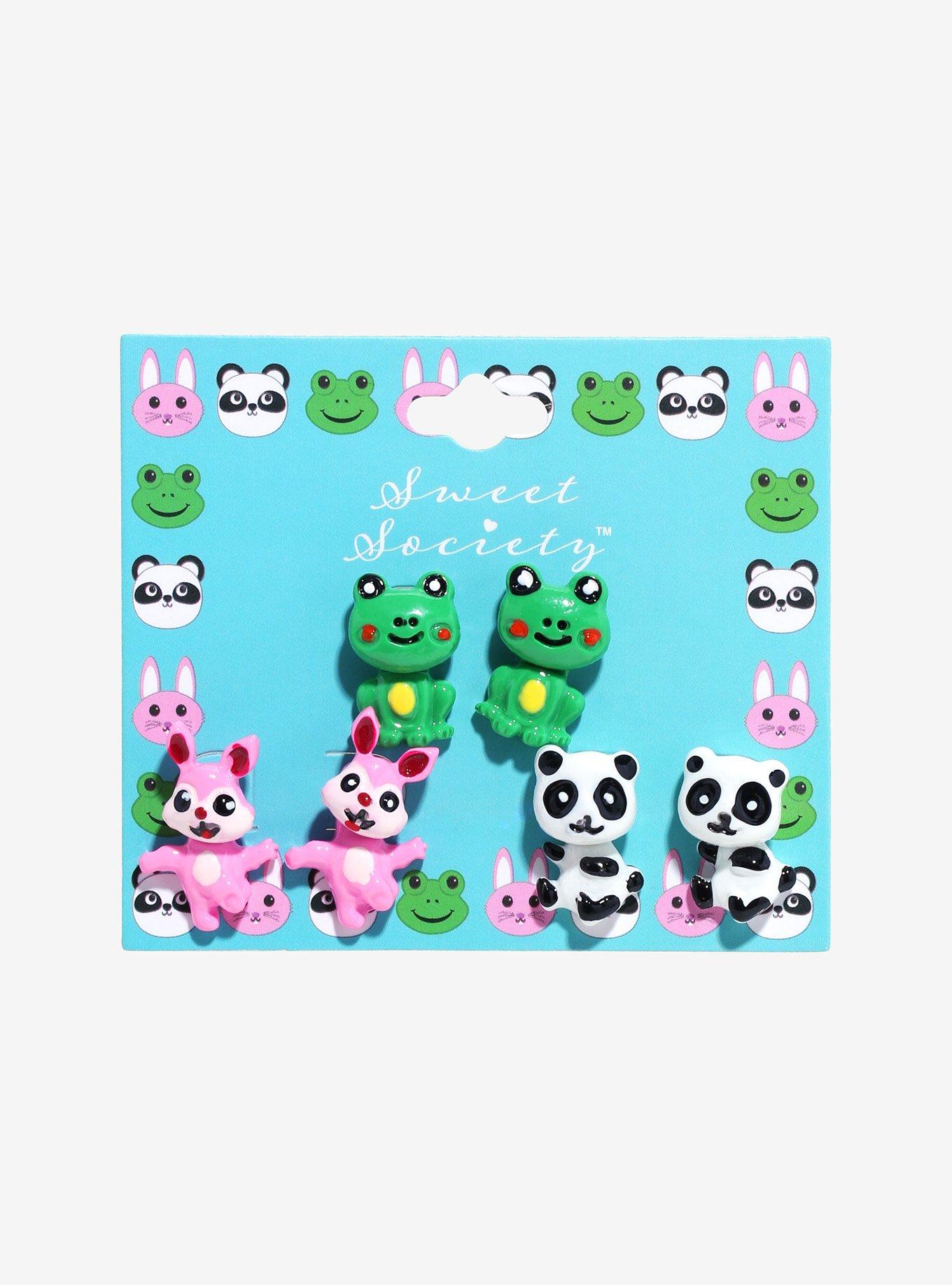 Sweet Society Critters Front/Back Earring Set, , hi-res