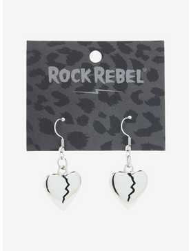 Rock Rebel Broken Heart Earrings, , hi-res