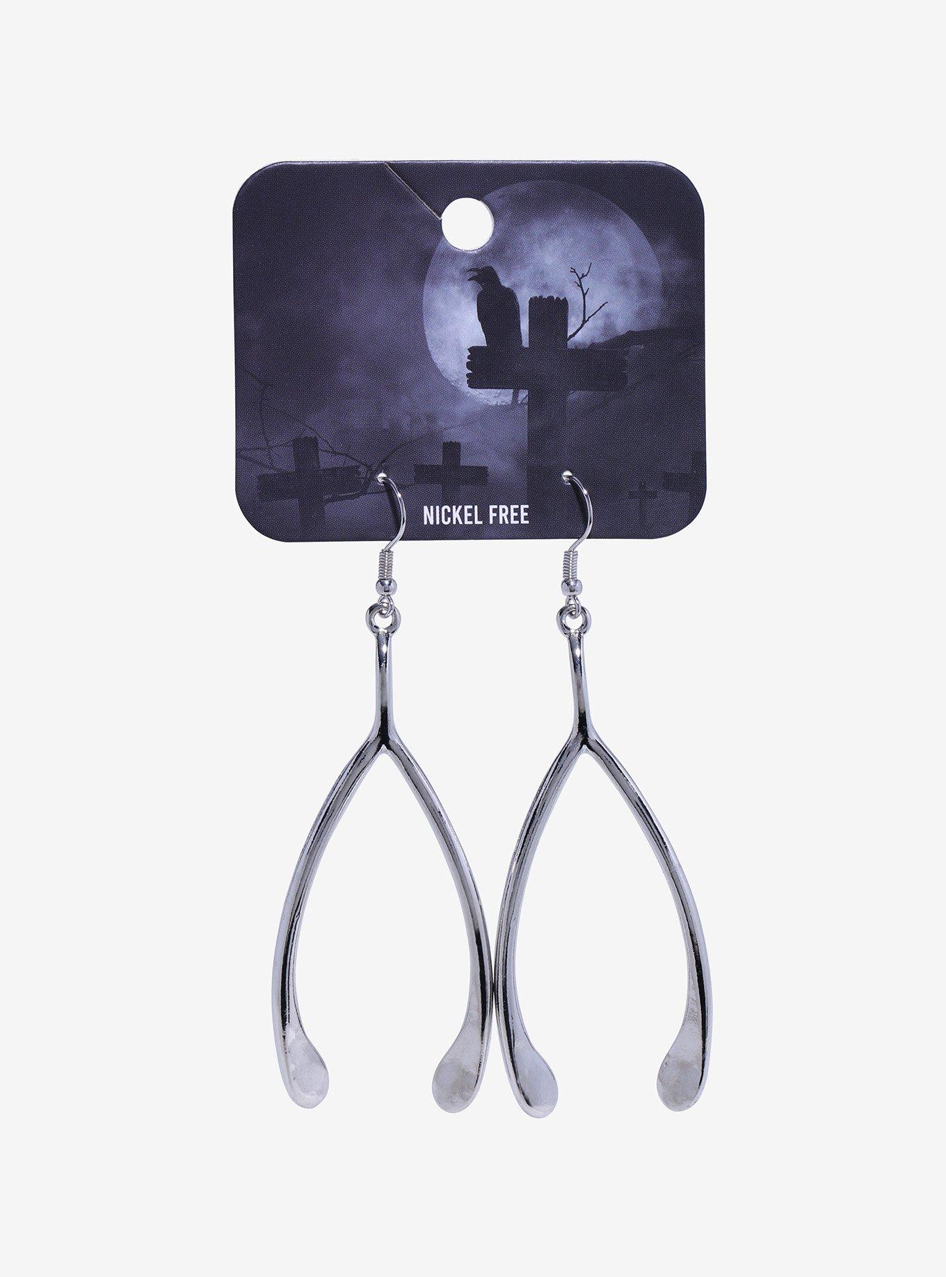 Wishbone Drop Earrings, , hi-res