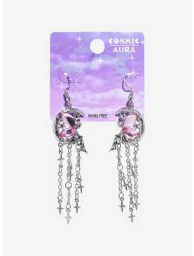 Cosmic Aura Fairy Moon Drop Earrings, , hi-res
