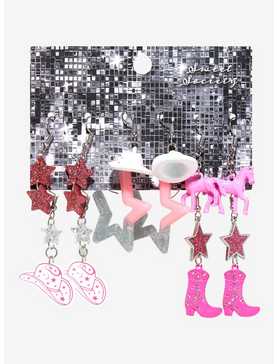 Sweet Society Pink Cowgirl Drop Earring Set, , hi-res