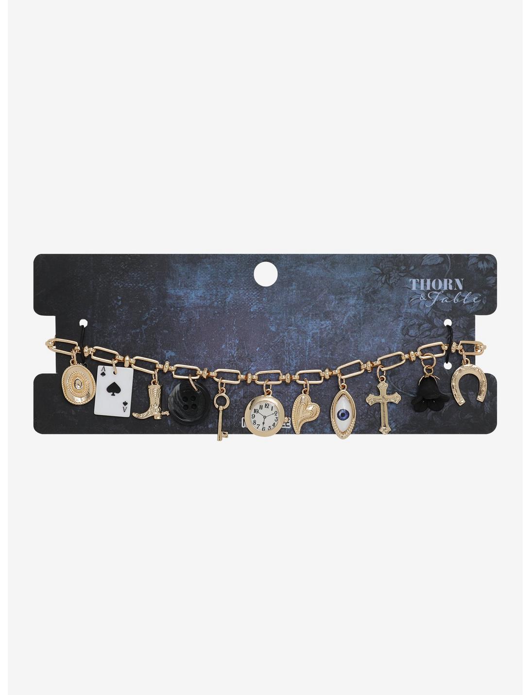Thorn & Fable Quirky Icons Charm Choker, , hi-res