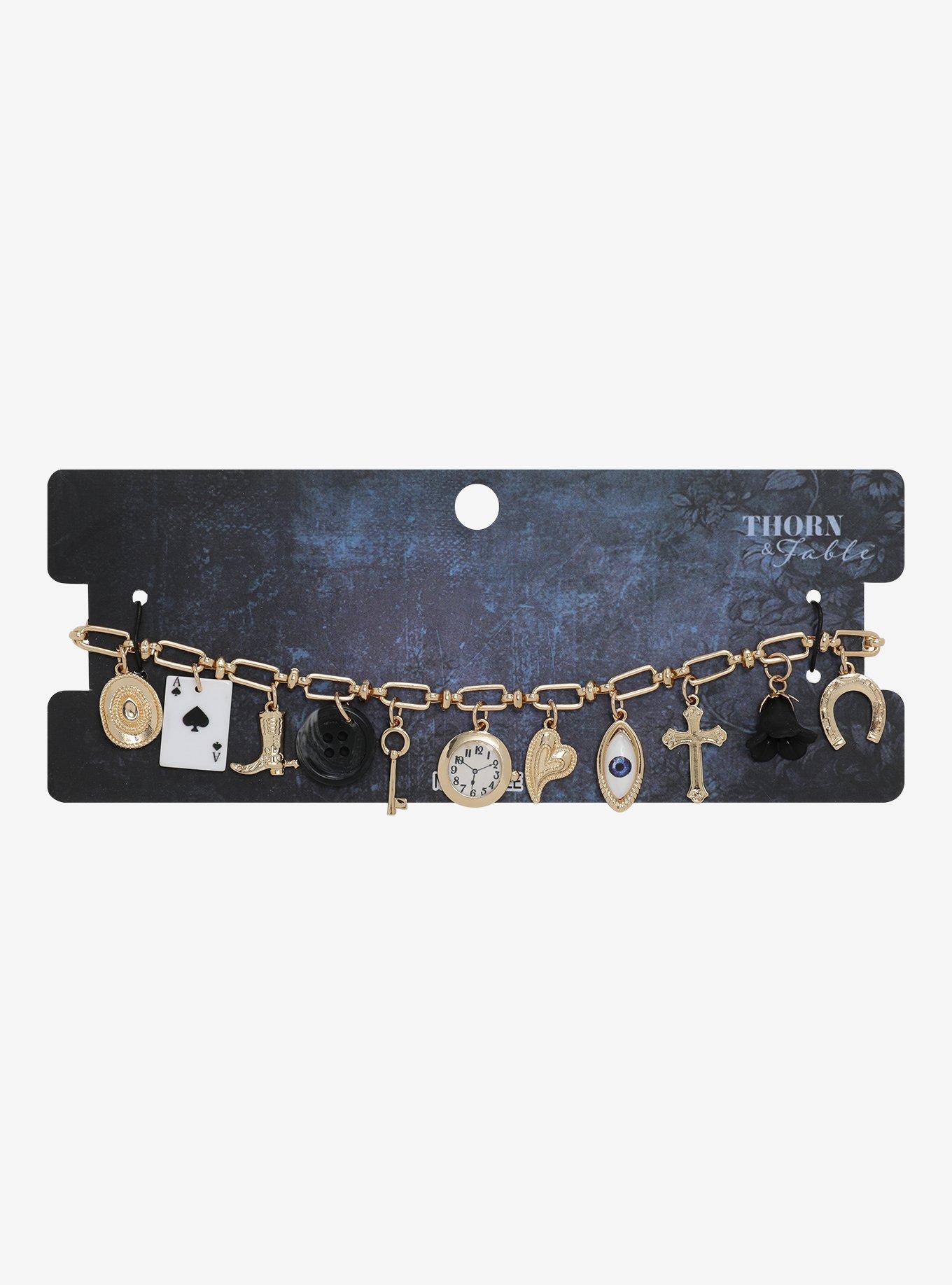 Thorn & Fable Quirky Icons Charm Choker, , hi-res