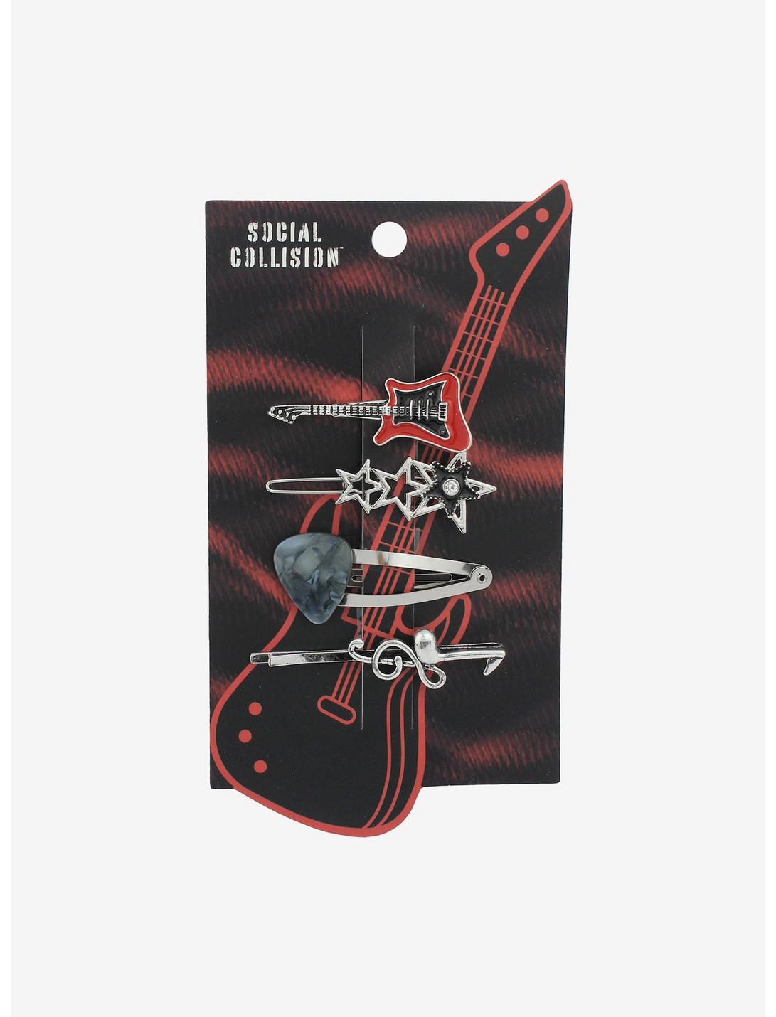 Social Collision® Electric Guitar Hair Clip Set, , hi-res