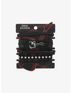 Social Collision® Guitar Faux Leather Bracelet Set, , hi-res