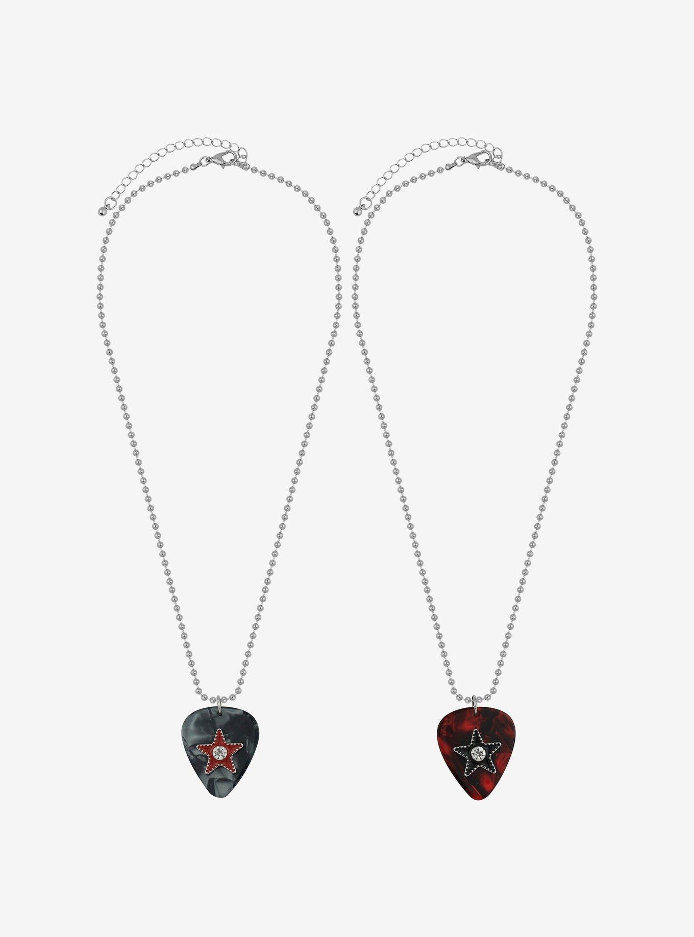 Social Collision® Guitar Pick Best Friend Necklace Set, , hi-res