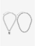 Social Collision Star Padlock Chunky Chain Necklace Set, , hi-res