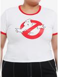 Her Universe Ghostbusters Logo Glow-In-The-Dark Girls Baby Ringer T-Shirt Plus Size, RED, hi-res