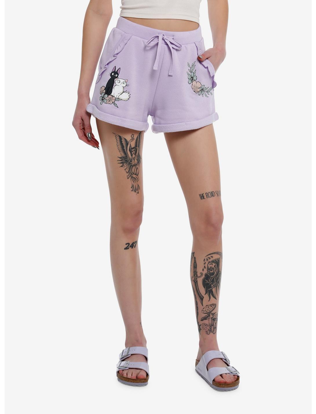 Her Universe Studio Ghibli Kiki's Delivery Service Cats Lounge Shorts, LILAC, hi-res