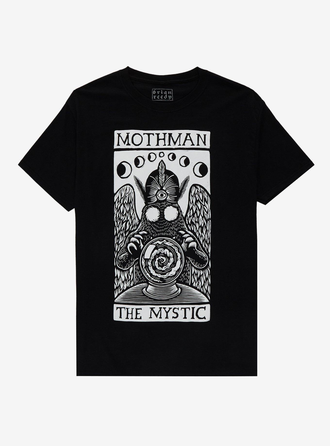 Mothman The Mystic T-Shirt By Brian Reedy, BLACK, hi-res